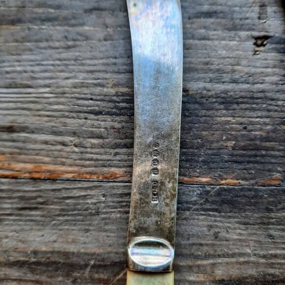 Set of 5 antique dessert/tea knives, HCD of Birmingham, early 20th century, silv - Picture 3 of 4